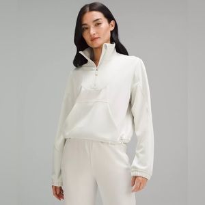 NWOT Lululemon Softstreme Ribbed Half Zip - Bone